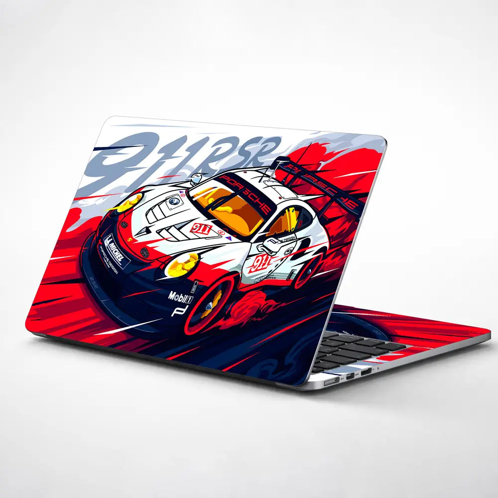 Porsche 911 RSR Racing Laptop Skin - View 1