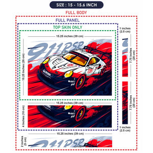 Porsche 911 RSR Racing Laptop Skin - View 8