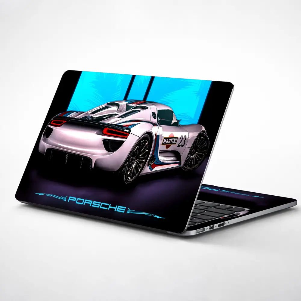 Porsche 918 Spyder BlueGlow Laptop Skin - View 1