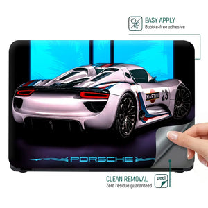 Porsche 918 Spyder BlueGlow Laptop Skin - View 4