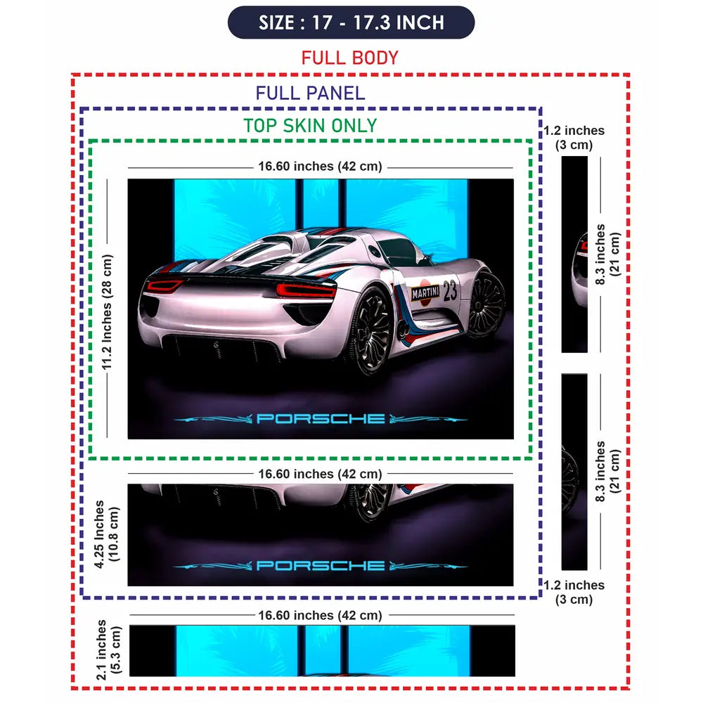 Porsche 918 Spyder BlueGlow Laptop Skin - View 9