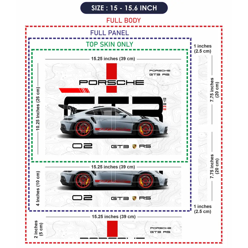 Porsche GT3 RS Velocity Laptop Skin - View 8