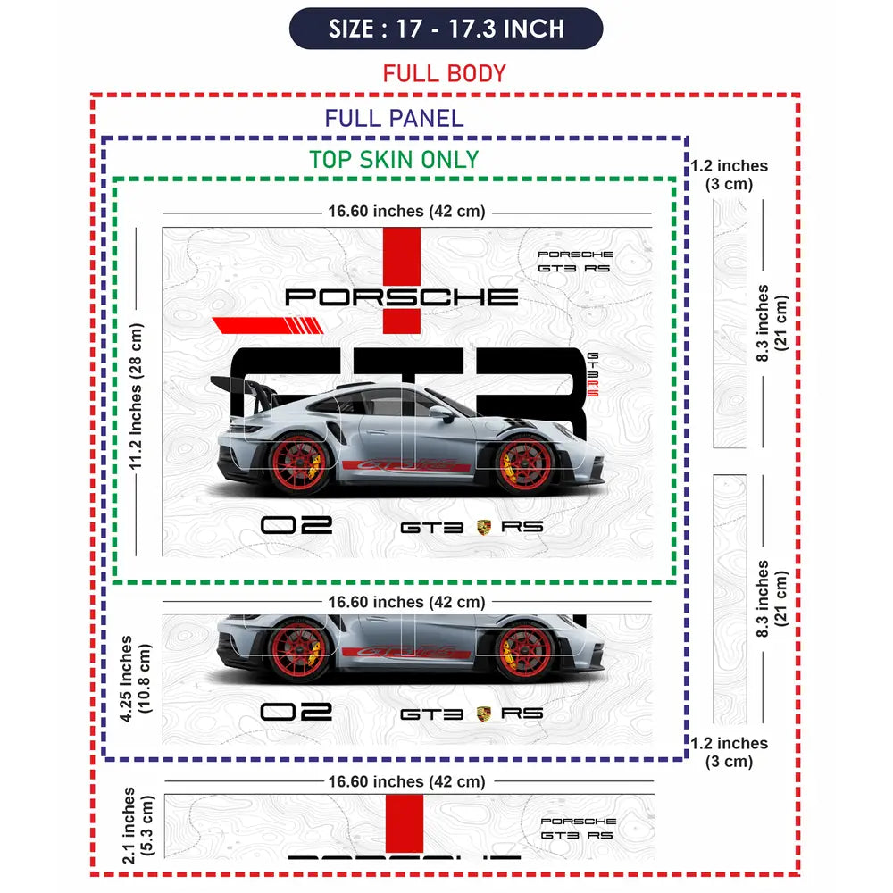 Porsche GT3 RS Velocity Laptop Skin - View 9