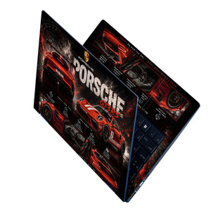 Porsche GT3RS Red Track Weapon Laptop Skin - View 2