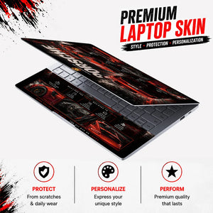 Porsche GT3RS Red Track Weapon Laptop Skin - View 3