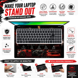 Porsche GT3RS Red Track Weapon Laptop Skin - View 5