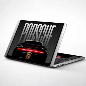 Porsche Logo Back View Laptop Skin - View 1
