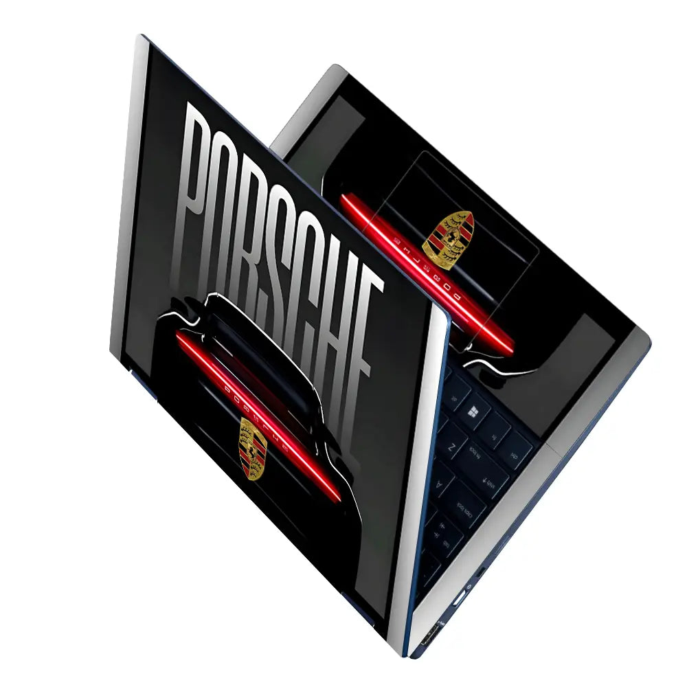 Porsche Logo Back View Laptop Skin - View 2