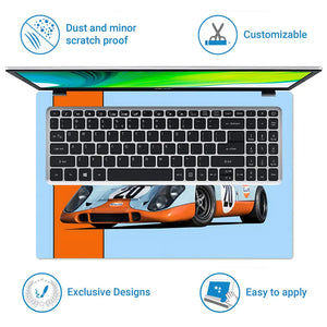 Porsche_917_Orange Laptop Skin - View 5