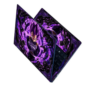 Purple Aura Anime Warrior Laptop Skin - View 2