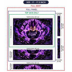Purple Aura Anime Warrior Laptop Skin - View 9