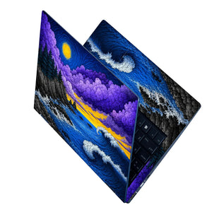 Purple Cloud Coast Sunset Laptop Skin - View 2