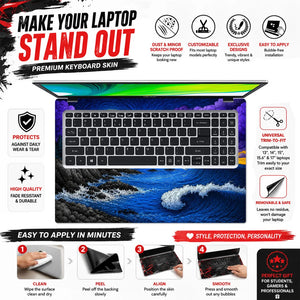 Purple Cloud Coast Sunset Laptop Skin - View 5