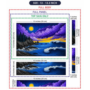 Purple Cloud Coast Sunset Laptop Skin - View 6