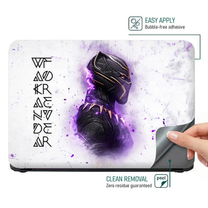 Purple Electric Warrior Portrait Laptop Skin - View 4