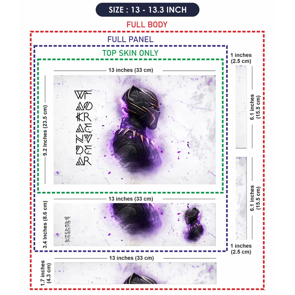 Purple Electric Warrior Portrait Laptop Skin - View 6