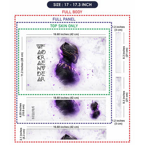Purple Electric Warrior Portrait Laptop Skin - View 9