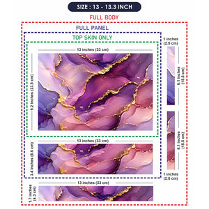 Purple Gold Marble Laptop Skin - View 6