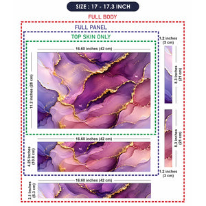 Purple Gold Marble Laptop Skin - View 9