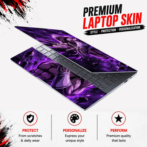 Purple Ultra Instinct Fighter Laptop Skin - View 3