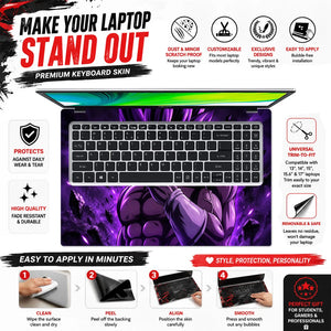 Purple Ultra Instinct Fighter Laptop Skin - View 5