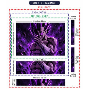 Purple Ultra Instinct Fighter Laptop Skin - View 6