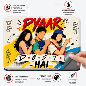 Pyaar Dosti Hai Friendship Laptop Skin - View 4