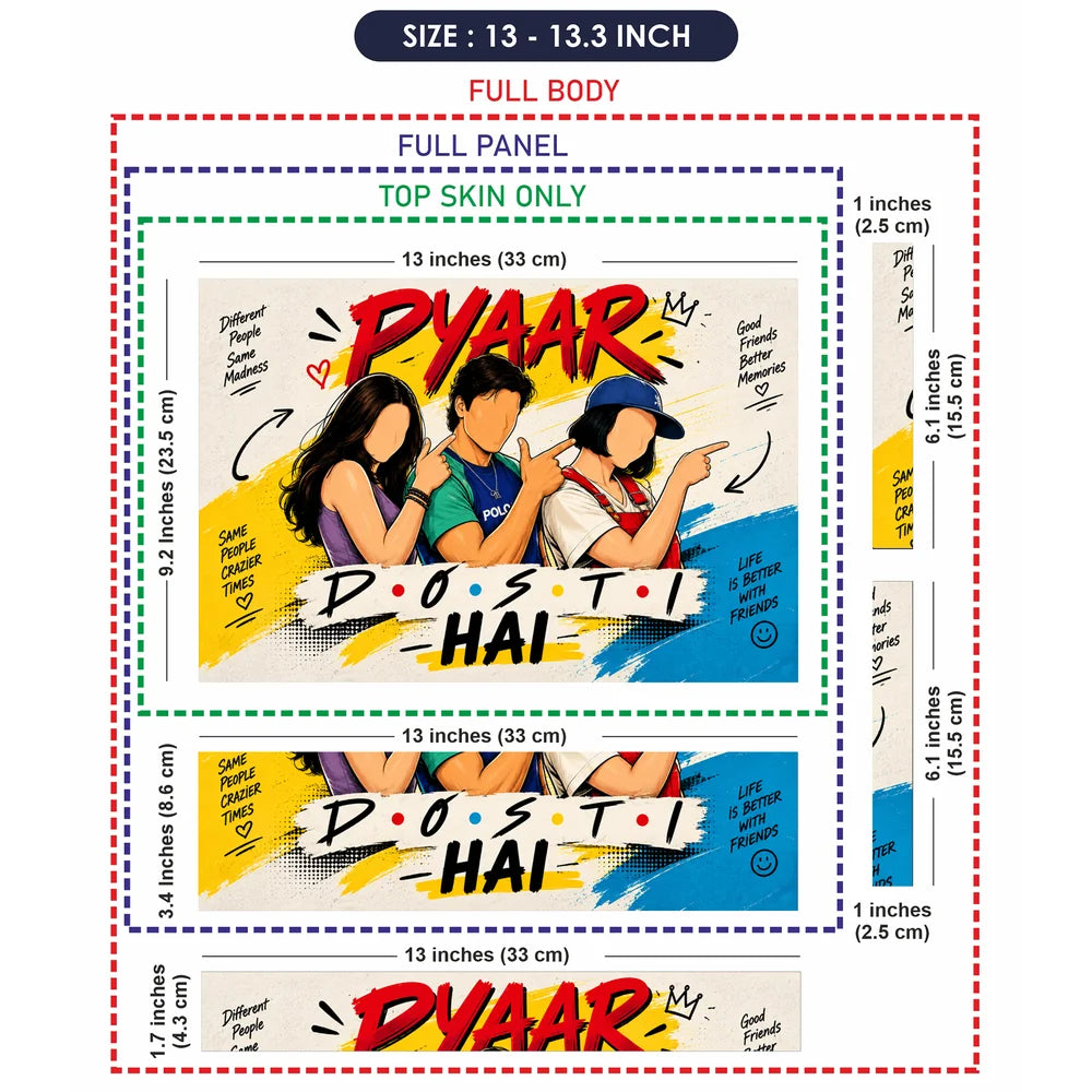 Pyaar Dosti Hai Friendship Laptop Skin - View 6