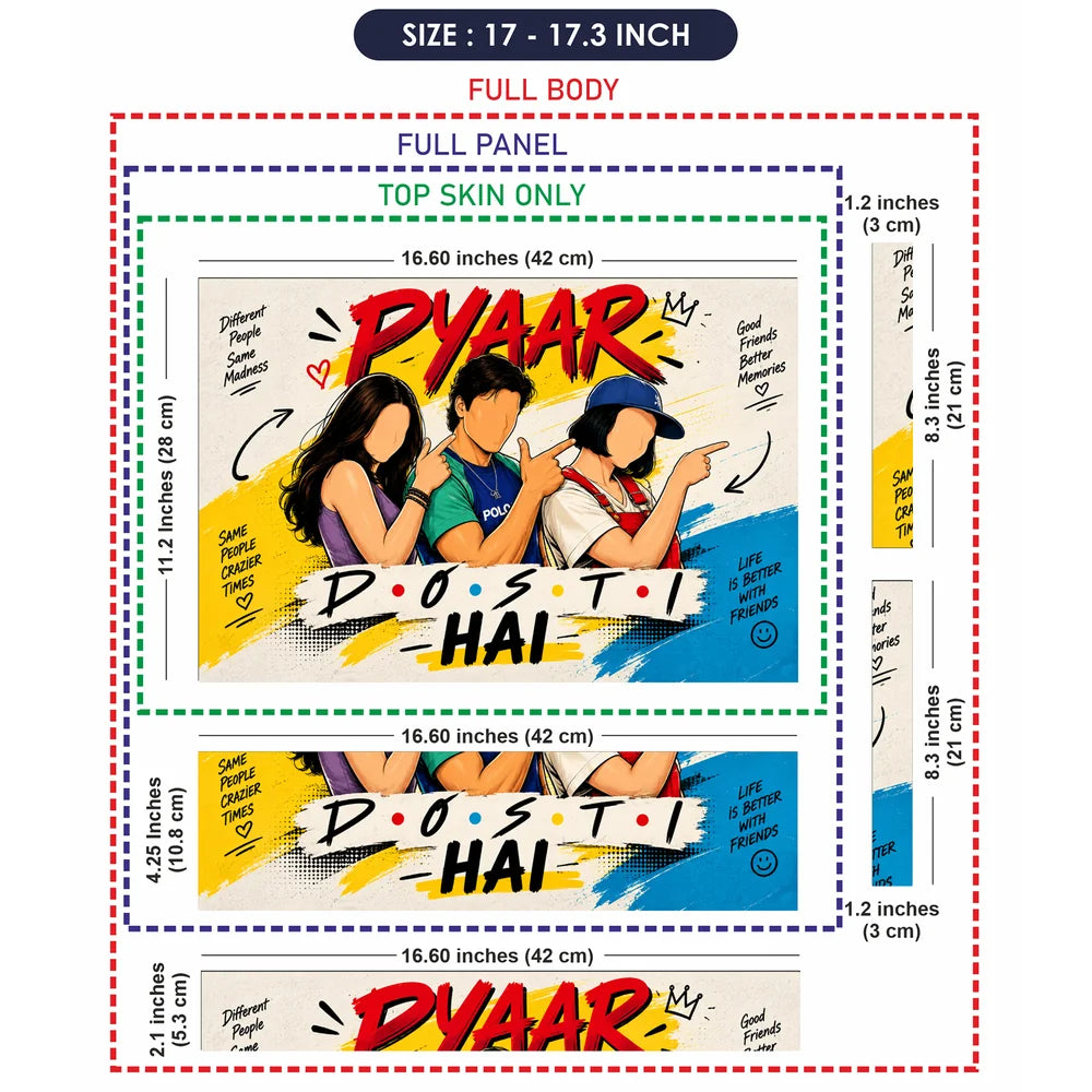 Pyaar Dosti Hai Friendship Laptop Skin - View 9