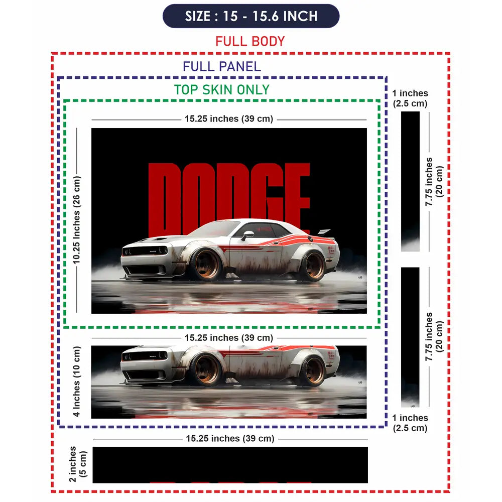 Racing Car In Dynamic Motion Laptop Skin - View 8