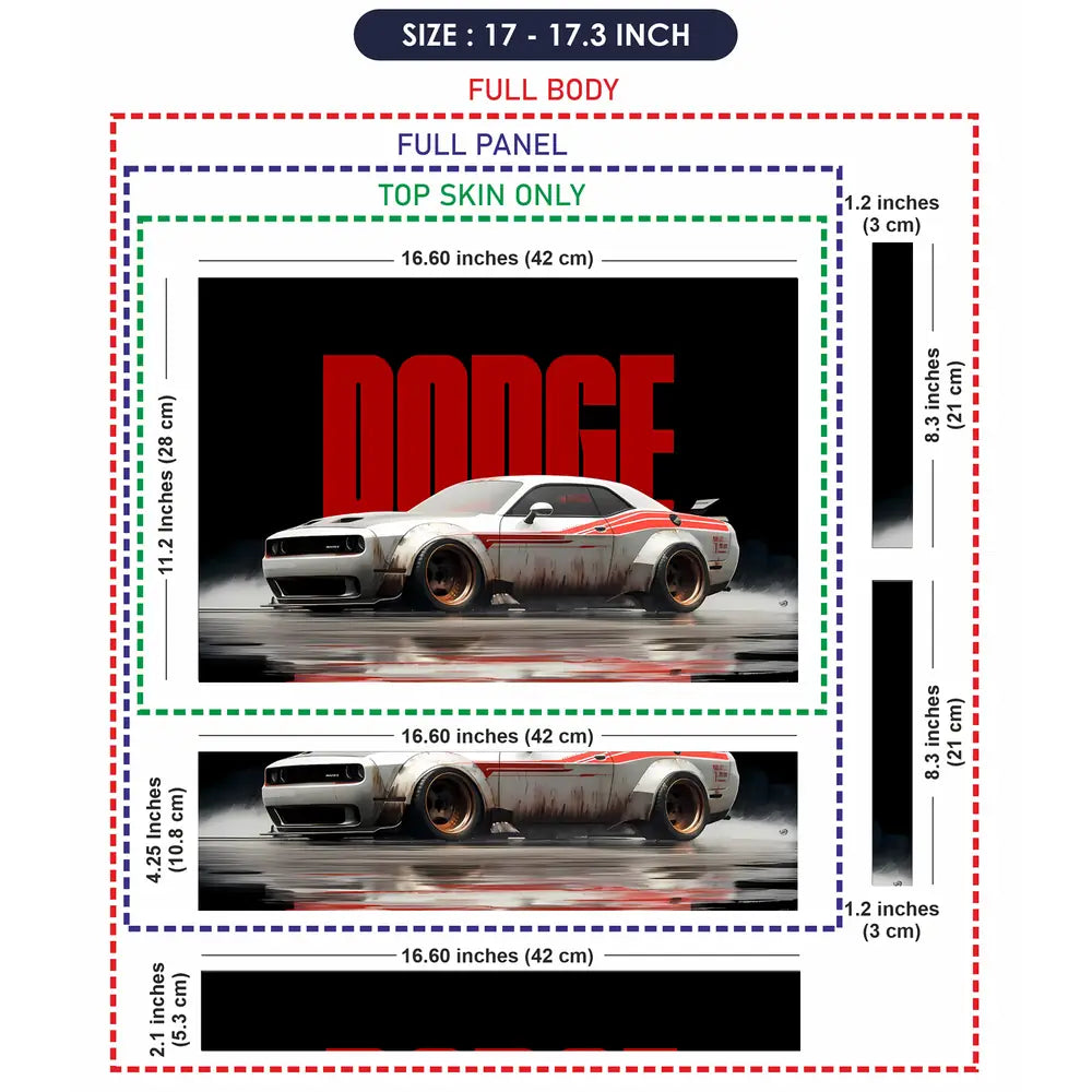 Racing Car In Dynamic Motion Laptop Skin - View 9