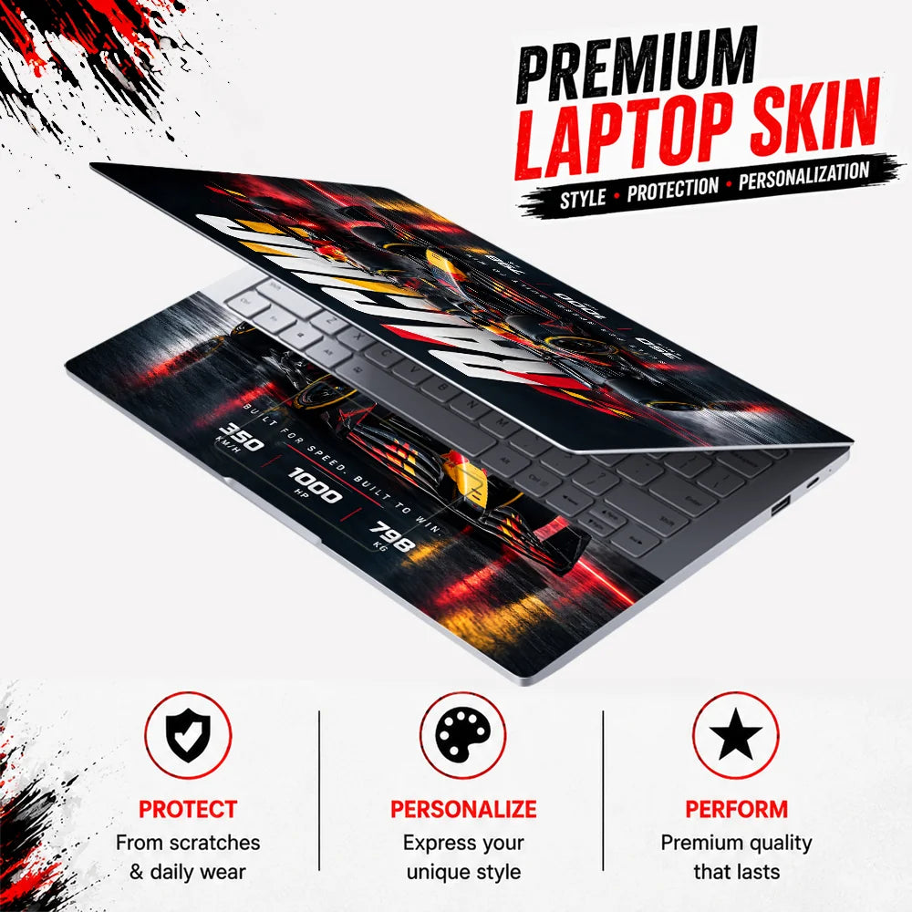 Racing Legends Built for Speed Laptop Skin - View 3