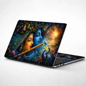Radha Krishna Flute Laptop Skin - View 1