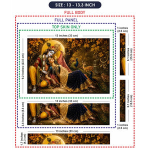 Radha Krishna Golden Laptop Skin - View 6