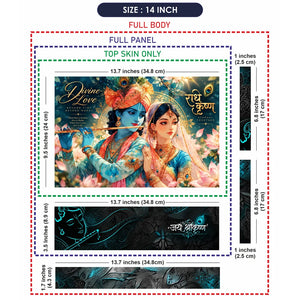 Radhe Krishna Divine Love Laptop Skin - View 7