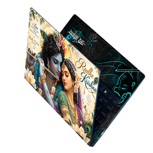 Radhe Krishna Forever Floral Laptop Skin - View 2