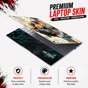 Radhe Krishna Forever Floral Laptop Skin - View 3
