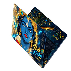 Radhe Krishna Golden Halo Laptop Skin - View 2