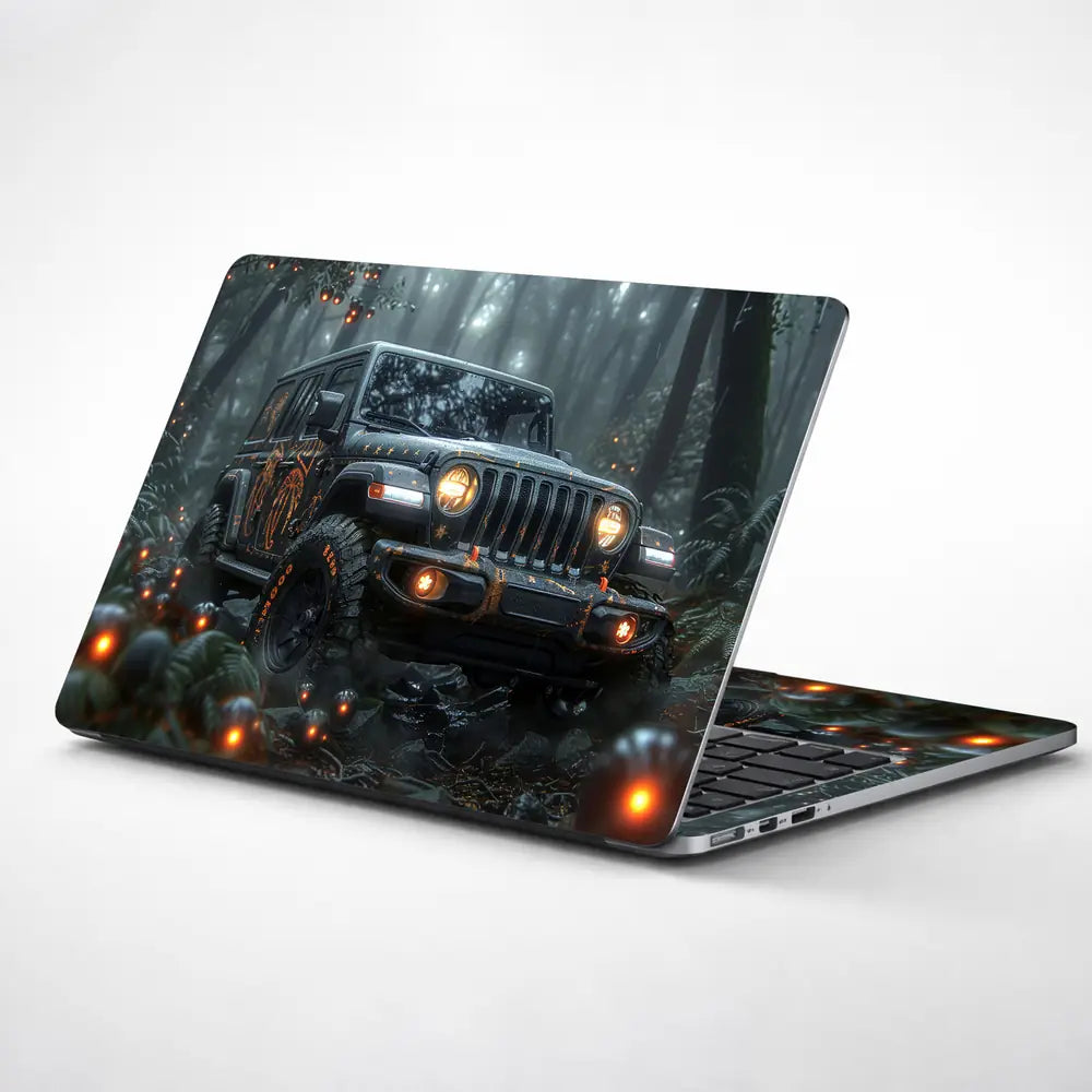 Rainforest Jeep Ride Laptop Skin - View 1