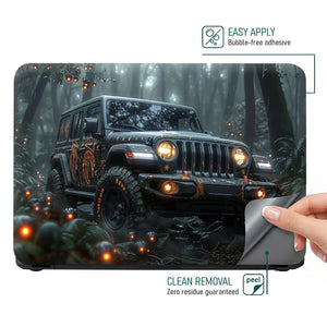 Rainforest Jeep Ride Laptop Skin - View 4