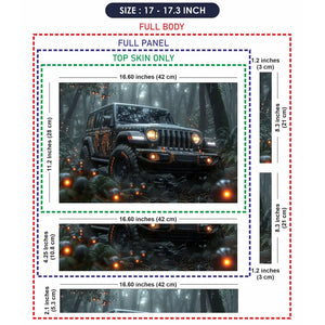 Rainforest Jeep Ride Laptop Skin - View 9