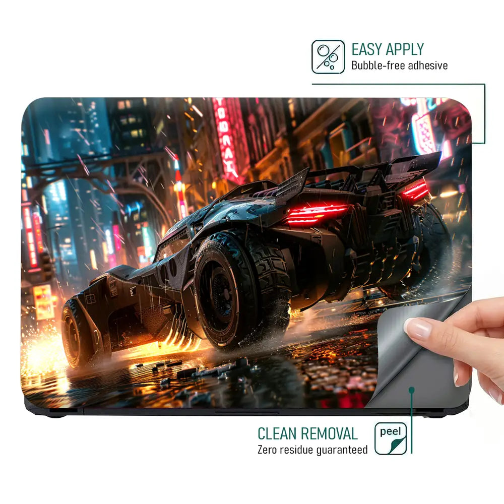 Rainy Night Racer Laptop Skin - View 4