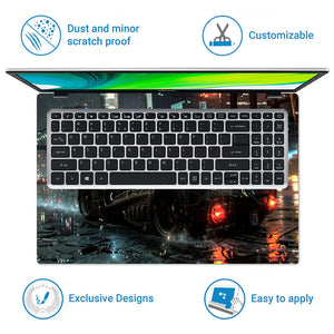 Rainy Street Racer Laptop Skin - View 5