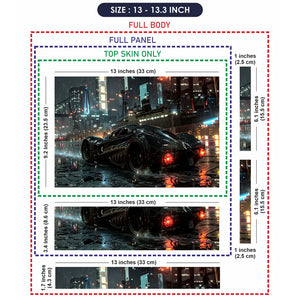 Rainy Street Racer Laptop Skin - View 6