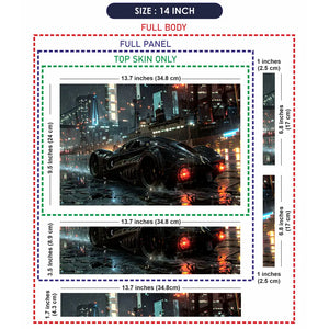 Rainy Street Racer Laptop Skin - View 7