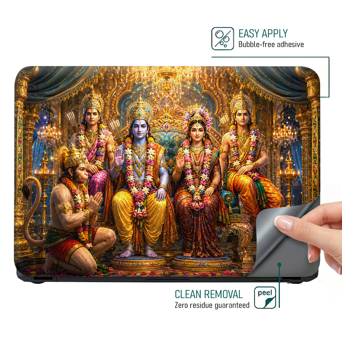 Ram Sita Lakshman Hanuman Laptop Skin - View 4