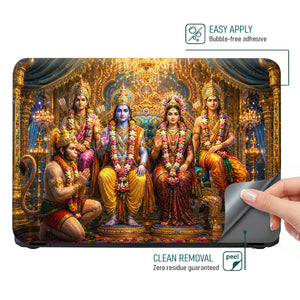 Ram Sita Lakshman Hanuman Laptop Skin - View 4