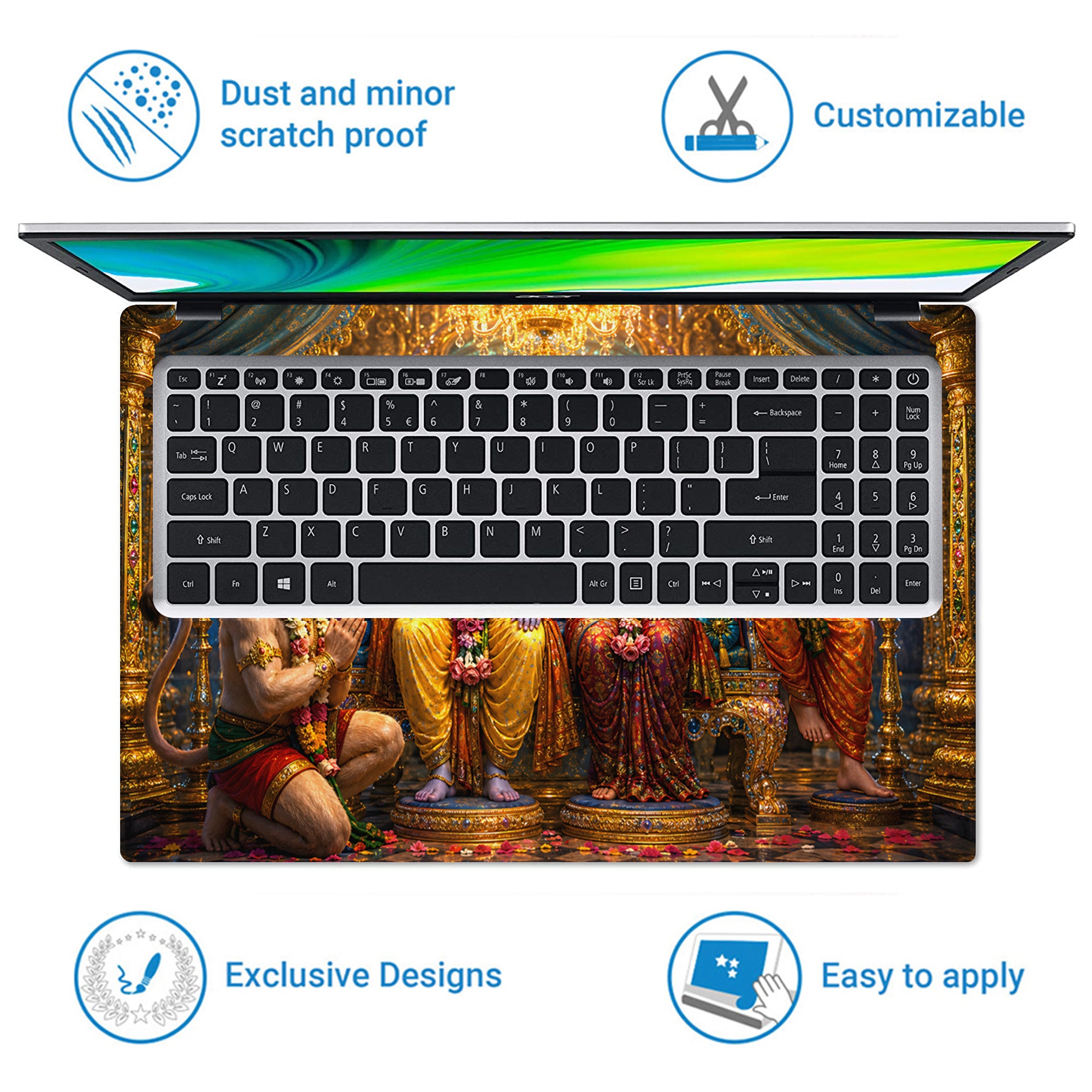 Ram Sita Lakshman Hanuman Laptop Skin - View 5