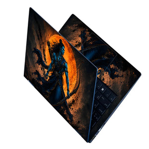 Rama Blue Warrior Bow Moon Laptop Skin - View 2