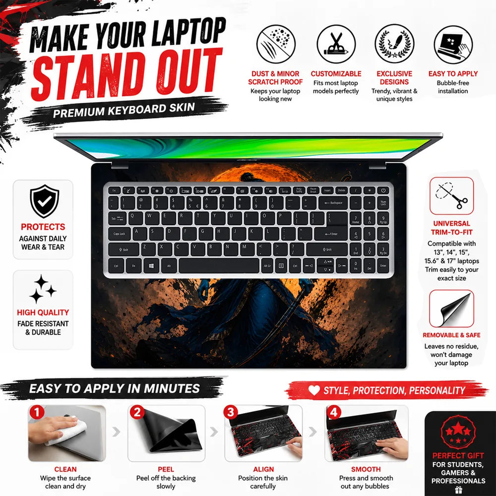 Rama Blue Warrior Bow Moon Laptop Skin - View 5